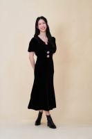 SP334 : Black Velvet Sweetheart Dress