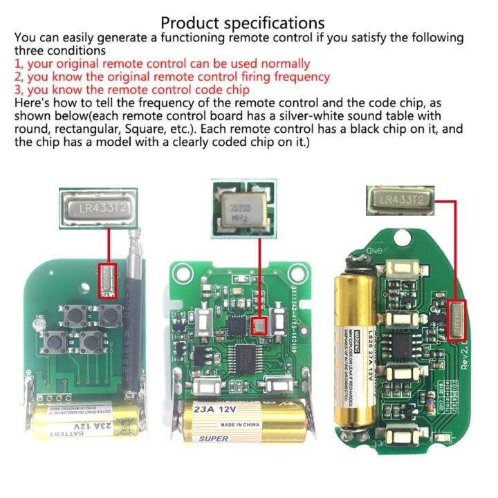 10pcs-433mhz-remote-control-copy-cloning-garage-door-remote-control-duplicator-key-fob-wireless-4-keys-cloning-electric-gate