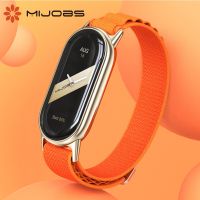 สายผ้าไนลอนสำหรับสายรัดข้อมืออัจฉริยะ Mi Band 8สายนาฬิกาข้อมือ NFC อัจฉริยะสำหรับ Xiaomi Smart Band 8 Strap Miband 8 Strap