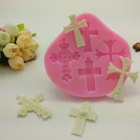 1PCS Cross Shape Silicone Cake Mold Silicone Mould Candy Cookies Fondant Cake Tool Dessert Lace Decoration Supplies Bread  Cake Cookie Accessories