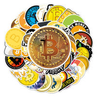 พร้อมส่ง! Bitcoin sticker สติกเกอร์กันน้ำรูปแบบที่แตกต่างกัน NASA บิตคอยน์ BTC ETH Crypto กัญชาไทย NASA 50ชิ้น