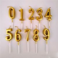 0-9 Birthday Supplies DIY Decoration Home Decor Birthday Decor Party Supplies Cake Candle Golden Number Candle