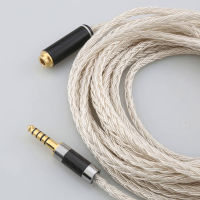 High quality16 core OCC silver plated headphone earphone extension cable for XLR 2.5mm 3.5mm 6.5mm 4.4mm male to 4.4mm female