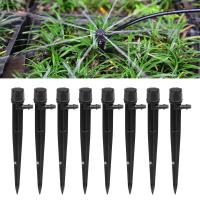 10 Pcs Adjustable 360° 8 Hole Micro Sprinkler Full Circle Scattering Spray Nozzle Drip Irrigation Inserting Ground Stake Emitter Watering Systems  Gar