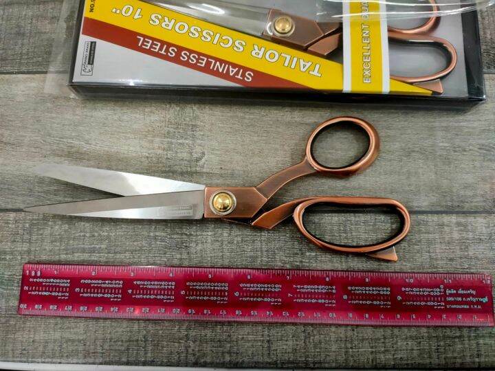 กรรไกร-กรรไกรตัดผ้า-สแตนเลส-เกรด-a-คมและทนทานสูง-tailor-scissors-10-rhino-brand-no-917-ขนาด-10-นิ้ว-ทำจากstainless-steel