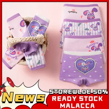 Ready Stock 4pcs/set Baby Girl Underwear Cotton Soft Kid Panties