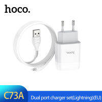 【2020】HOCO C73A 2.4A DualชุดหูฟังUSB Iphone/ Micro USB /Type Cสาย2 In1โทรศัพท์มือถืออะแดปเตอร์เครื่องชาร์จ + สาย