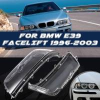 ไฟหน้าไฟหน้ารถเคสกันกระแทก1คู่เลนส์กระจกชุดสำหรับ BMW ปรับโฉม E39 1996-2003 2002 2001 #63128375301 63128375302