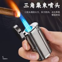 [COD] Inflatable lighter PL002 direct cigar moxa fire cluster nozzle with knife miniature welding