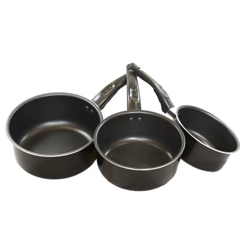 KAVALKAD Saucepan, set of 3, black - IKEA