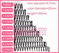 10pcs 0.7x20mm series small spot spring 0.7mm wire compression pressure springs 0.7x20x100mm