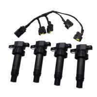 4Pcs 27301-2B010 Ignition Coil with Line for Hyundai Elantra IX35 IX20 I30 Kia Soul Ceed High Performance Coil Assembly