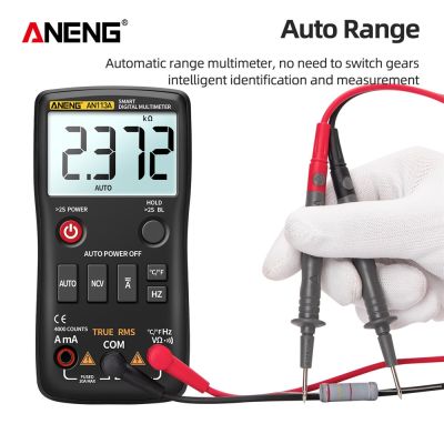 【CW】✐  AN113A Digital Multimeter with Temperature Tester 4000 Counts Auto-Ranging AC/DC Transistor Voltage