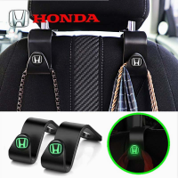 [ HONDA ] อุปกรณ์ตกแต่งตะขอหลังเบาะนั่ง Car Luminous Multifunctional Hooks Auto Logo Hidden Seat Rear Hooks Decoration Accessories for Honda Civic City Odyssey Vezel CRV Accord