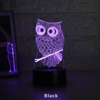 Newest Kid Light Night 3D LED Night Light Creative Table Bedside Lamp Romantic Owl light Kids Gril Home Decoration Gift