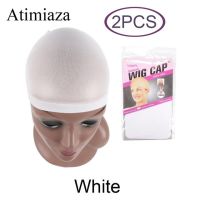 Atimiaza วิกผมไนลอนสำหรับทำหมวกวิกสีน้ำตาลหมวกวิกตาข่ายสีดำหมวกวิกวิกผมตาข่ายสำหรับผู้หญิงวิกผมคอสเพลย์ฮาโลวีน