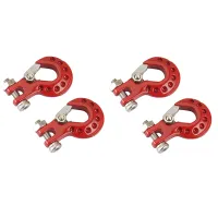 4Pcs Metal Trailer Hook Winch Hook Decoration for 1/10 RC Crawler Car Axial SCX10 TRX4 D90 Upgrade Parts,1