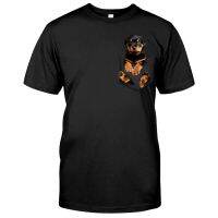 Popular Cotton T-Shirt Pet Dog Rottweiler Pocket 3D Printed T-Shirt Casual Harajuku Short Sleeve Tee Hip Hop Funny Cotton Tops 【Size S-4XL-5XL-6XL】