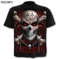 2021 3D Skull Theme Mens T-Shirts High Street Print Horror Series T Shirts Summer Fashion Tops Boys Clothing Large Size Tshirt