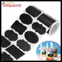 KECIFEIY5 250pcs/roll บ้าน กระดานดำ เครื่องเทศ ป้ายกระดานดำ ปากกามาร์กเกอร์ สติ๊กเกอร์ฉลาก แท็กขวด