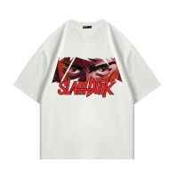 COD S-5XL Slam Dunk Sakuragi Eyes Pure Cotton Short-Sleeved T-Shirt Men Women Same Style Summer Single-Sided Printed Loose_0