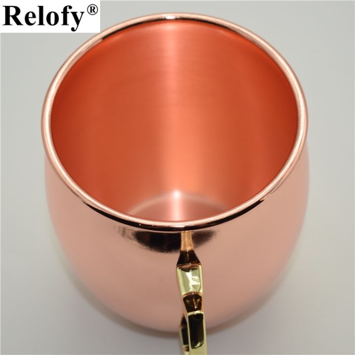 410-530ml-big-capacity-stainless-steel-copper-plated-wiskey-mugs-coffee-beer-cups-mushroom-drumbeat-mug-bar-set-drinkware