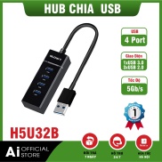 Chính Hãng Bộ chia 4 cổng USB tốc độ cao _ Hub USB Gloway H5U32B _ Bảo