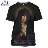 2023 NEW Mamba Top Summer Men Tshirt Women Streetwear 3d Print Jesus Mother Virgin Mary t Shirt Bible Fantasy Mural Earth Harajuku Design fashion