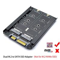 กล่องโลหะแบบคู่ B + M คีย์ M.2ฮาร์ดดิสก์ SSD (NGFF) กับ2.5 SATA 6Gb การ์ดอะแดปเตอร์พร้อมช่องเสียบ M.2อะแดปเตอร์ SATA (ไม่ใช่สำหรับคีย์ Nvme M)