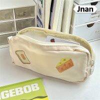 Jnan ซิปหลายชั้นกันน้ำได้ถึง22 × 10 × 4ซม.,กระเป๋าใส่ดินสอทอกระเป๋าเก็บของเคสใส่ดินสอเครื่องเขียน