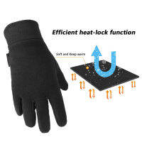 Man Outdoor Riding Fleece Gloves Winter Light Thermal Sports Full Finger Glove Running Jogging