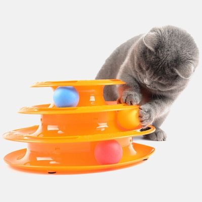 Happynip Toy For Cats Games Cat Toy Ball Kat Speelgoed Windmill Cat Toy Tower Tracks Disc Interacitve Training Kitten Jouet