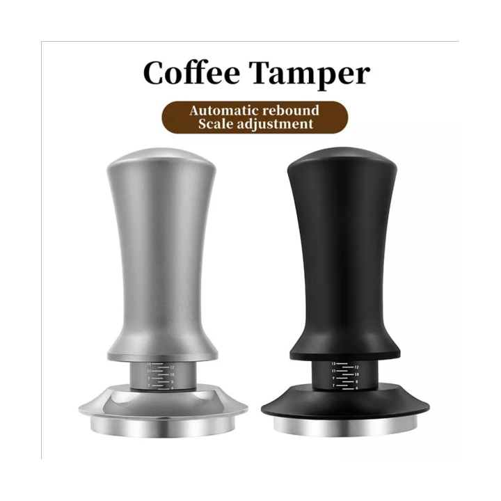 coffee-tamper-stainless-steel-58mm-adjustable-depth-with-graduated-30lb-espresso-spring-calibrated-tamper