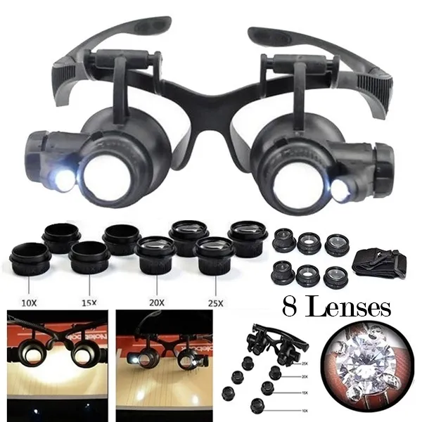  Magnifying Glasses with LED Light, LXIANGN Jeweler