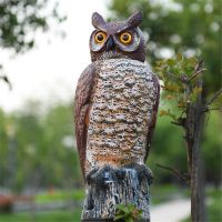 Simulation Fake Owl Hand-Painted Realistic Garden Protector Scares Away Squirrels Pigeons Owl Model For Garden Orchard