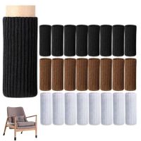 24Pcs Knitted Chair Leg Socks Thicken Furniture Pad Leg Floor Protector Non Slip Anti-Noise Table Feet Covers for Hardwood Floor Furniture Protectors