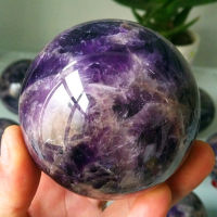 7090mm Natural Amethyst Sphere Stone Quartz Crystal Ball Beautiful Room Decoration Purple Gemstones Chakra Healing Crystals