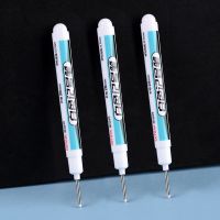 “”：{： 10Pcs/Set Permanent Oily Long Nib Head White Markers Pen Waterproof For Metal Perforating Pen Home Improvement Phing Supplie