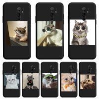 ◊❣ Cute kitten Black TPU Soft Shell For XIAOMI Redmi 9 Prime Poco M2 NFC POCO C3 Case Silicone Matte Personality Shell For Redmi9