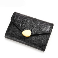 Fashion Mini Wallet Genuine Leather Wallet 2021 Women Wallets and Purses Brand Alligator Pattern Designer Short Money Bag Female