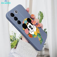 ZeroQiQi เคสโทรศัพท์สำหรับ Vivo V27 5G Vivo V27E V27 Pro 5G เคสมิกกี้เมาส์พวงมาลัยตัวการ์ตูนปลอกซิลิโคนเหลวคลุมทั้งหมดเคสป้องกันทนแรงกระแทกกล้อง