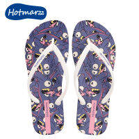 Hotmarzz สีม่วงสบายลื่นสุภาพสตรี Flip-Flops ในร่มรองเท้าแตะชายหาดสบายๆรองเท้าแตะกันน้ำ HM7024