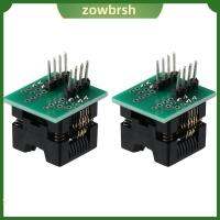 ZOWBRSH 2pcs SOP8 โปรแกรมเมอร์ Attiny85 สีดำสีดำ DIP8 ซ็อกเก็ต IC ซ็อกเก็ตโปรแกรมเมอร์ IC เบาะนั่งไหม้ SOP8ไปยัง DIP8