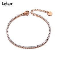 Lokaer สร้อยข้อมือสวยงามคริสตัลประกาย CZ สำหรับผู้หญิงหญิงสาวสร้อยข้อมือชายหาดสไตล์โบฮีเมียน B19108