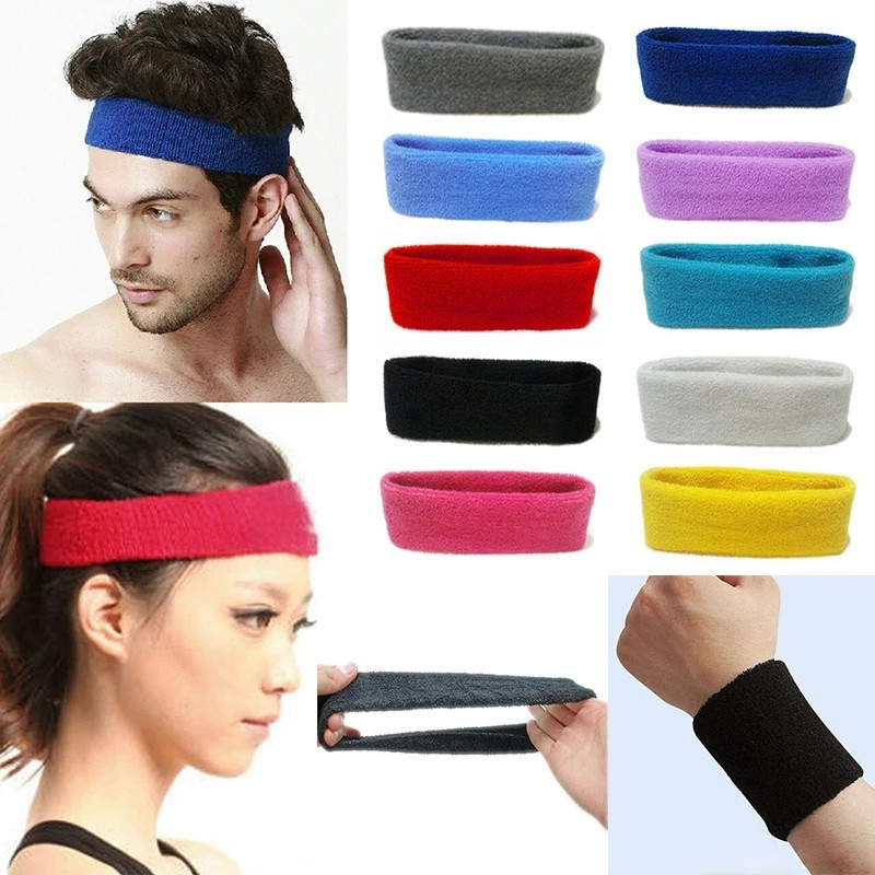 New Women Men Sport Sweat Sweatband Headband Yoga Gym Stretch Head Band Hair US 