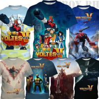 * YAYA * Voltes V เสื้อยืดเด็ก3D พิมพ์ลายเสื้อแขนสั้นลายการ์ตูนเสื้อภาพเคลื่อนไหว