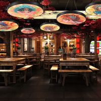 Spot parcel post National Trendy Style Chandelier New Chinese Style Hot Pot Restaurant Restaurant and Tea House Chinese Style Corridor Ho round Peking Opera Decorative Lamp