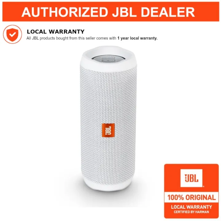 JBL Flip 4 Waterproof Bluetooth Speaker (White) Lazada PH