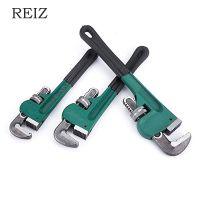 REIZ Adjustable Pipe Wrench 8 /10 /12 Heavy Duty Quick Pipe Wrenches Large Opening Universal Water Pipe Clamp Pliers Hand Tool