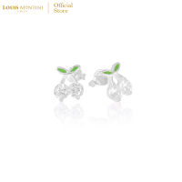 Louis Montini (Jewelry) Sterling Silver 925 Earrings ต่างหูเงินแท้ 92.5% ต่างหูผู้หญิง รูปเชอร์รี LJER35